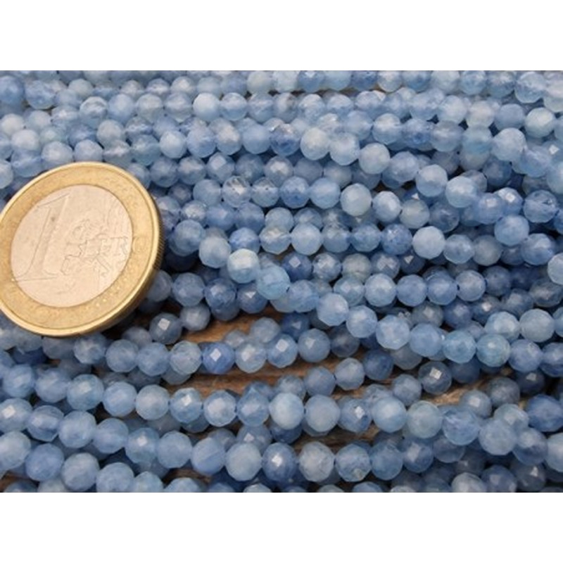 Aquamarinkette facettiert 4mm