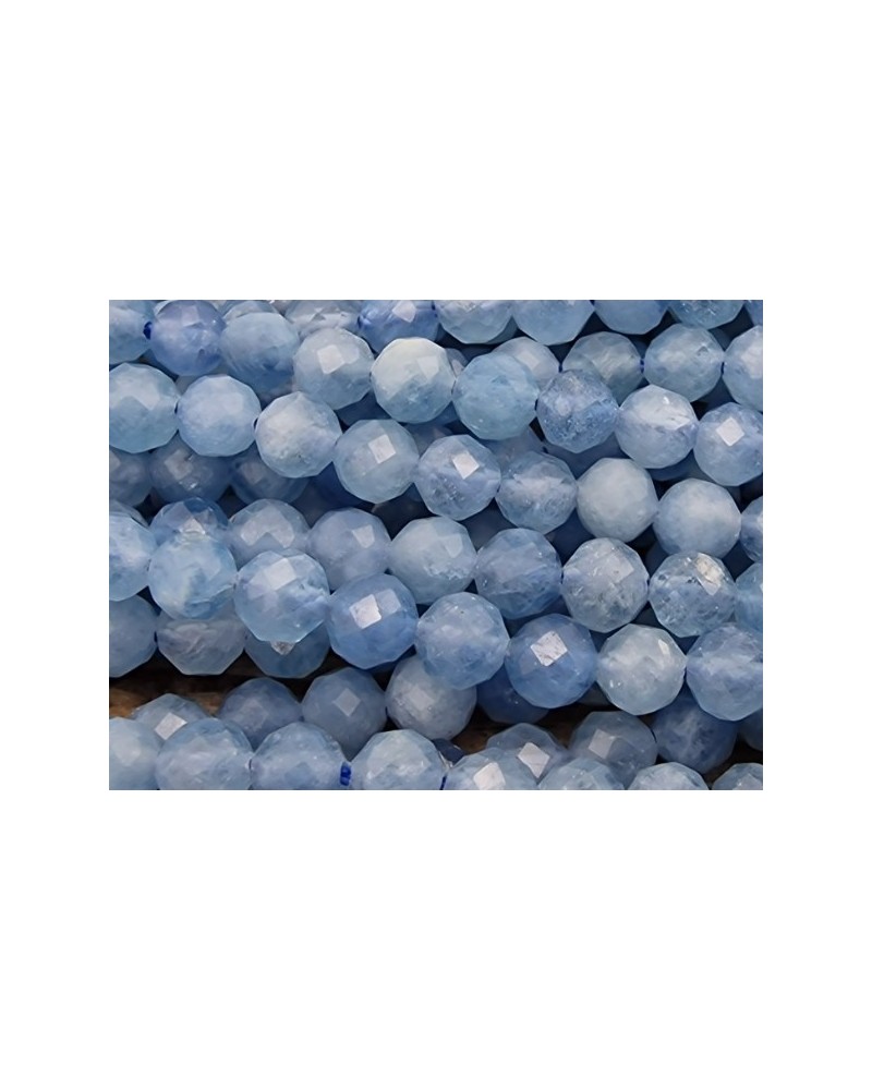 Aquamarinkette facettiert 4mm