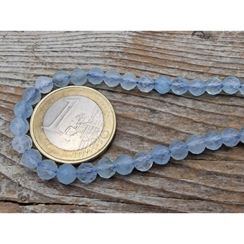 Aquamarinkette facettiert 5mm