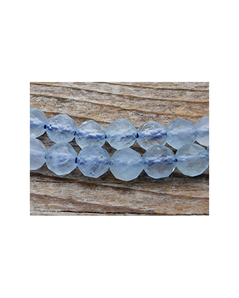 Aquamarinkette facettiert 5mm