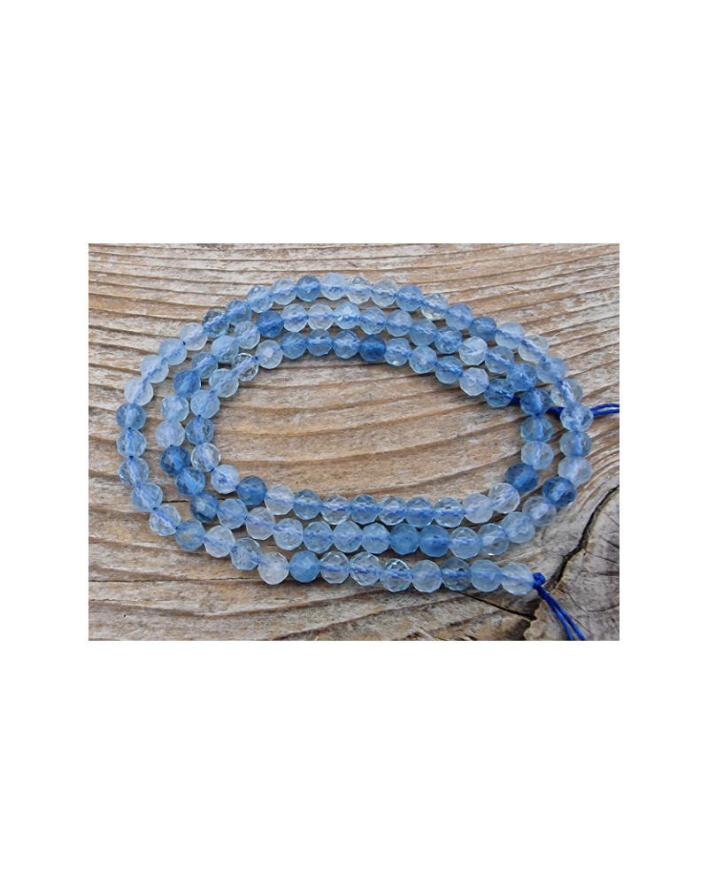 Aquamarinkette facettiert 4mm