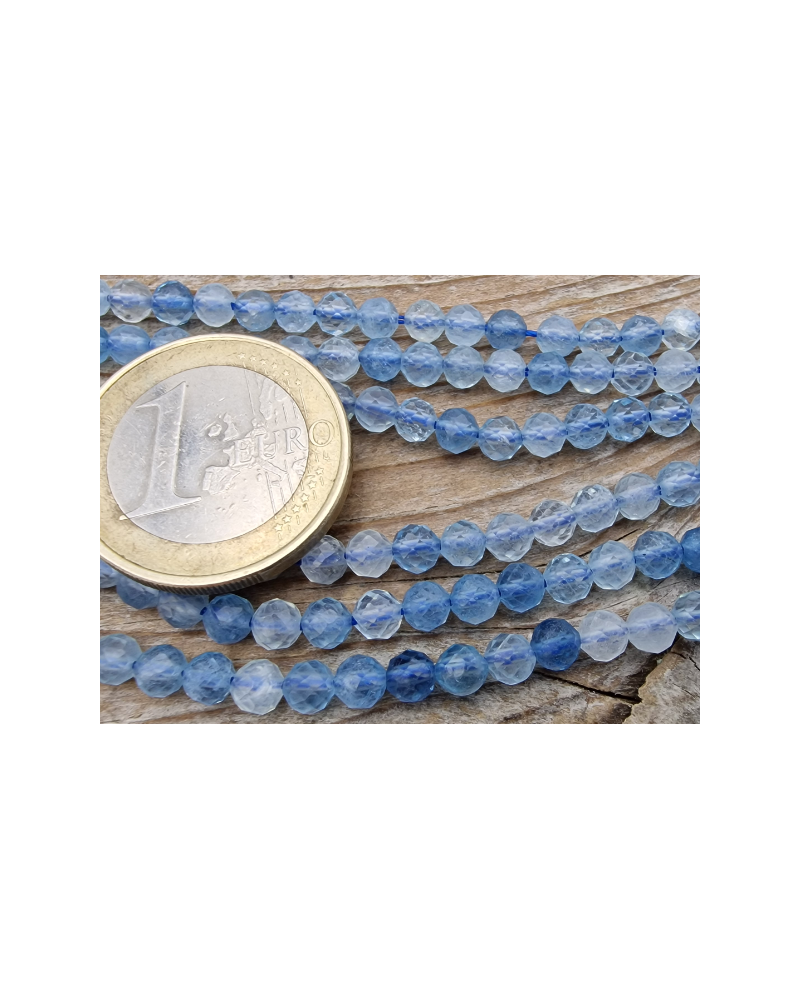 Aquamarinkette facettiert 4mm