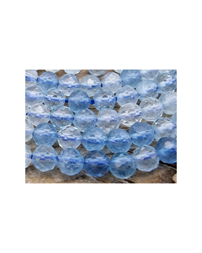 Aquamarinkette facettiert 4mm