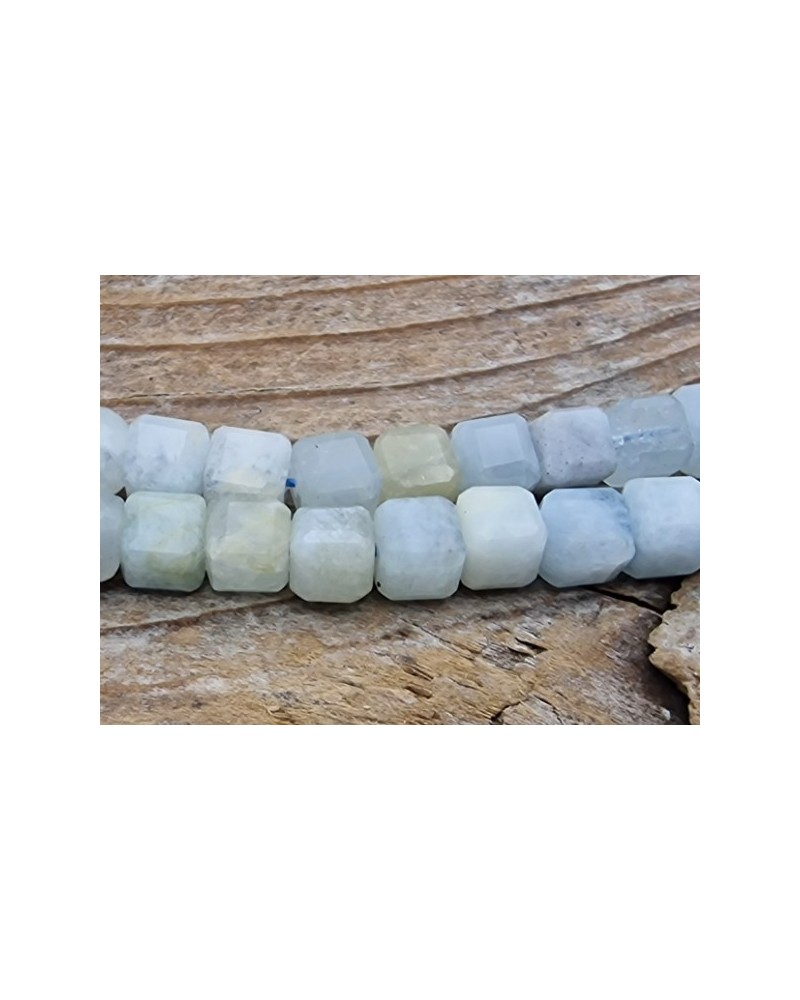 Aquamarinkette 4x4mm