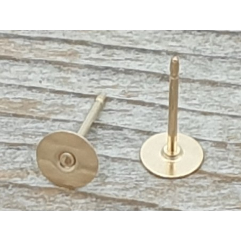 2 Stk. Ohrstecker 5mm, Goldfilled