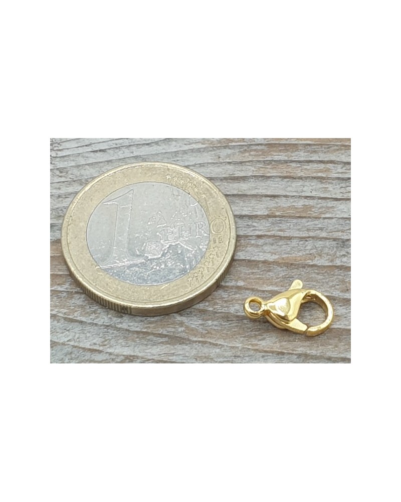 Karabiner 12mm Edelstahl gold