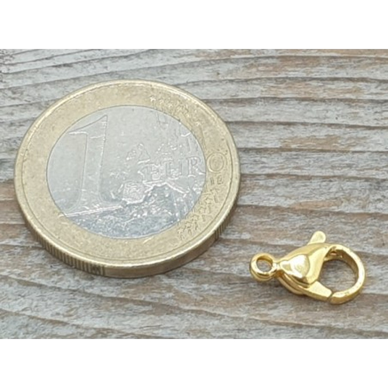 Karabiner 12mm Edelstahl gold