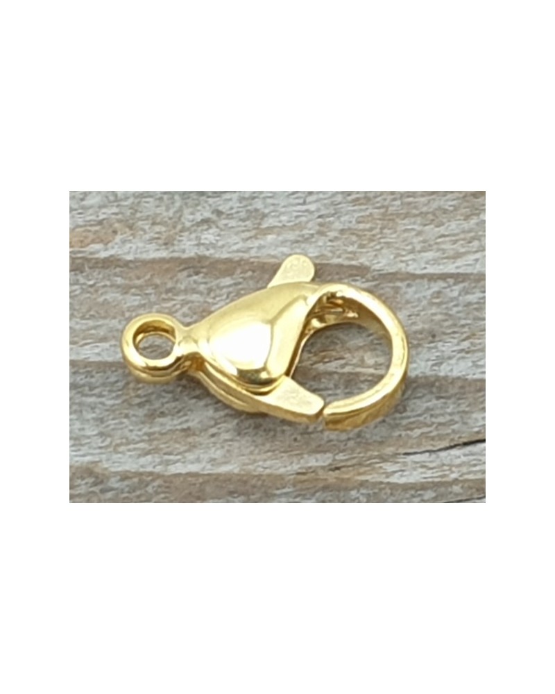 Karabiner 12mm Edelstahl gold