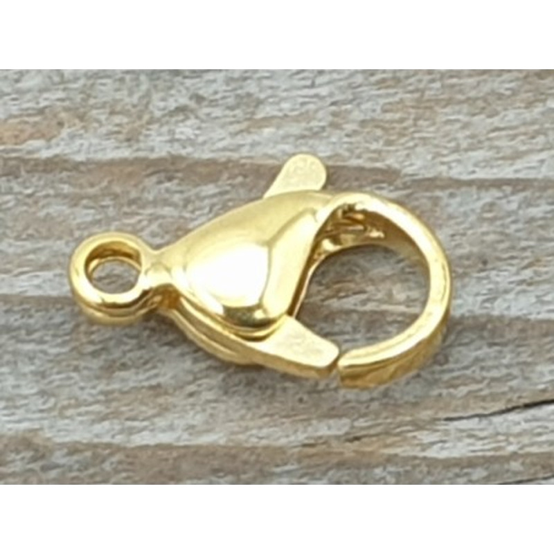 Karabiner 12mm Edelstahl gold