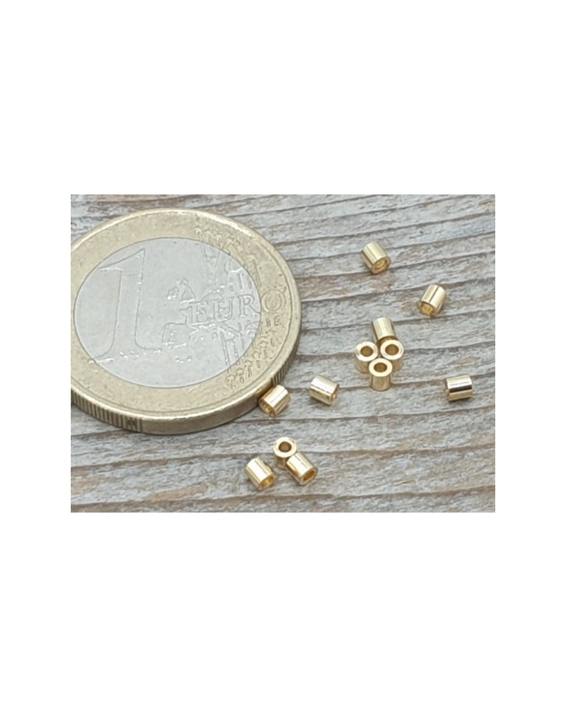 Zwischenteil, Röhrchen 2x2mm, Edelstahl gold