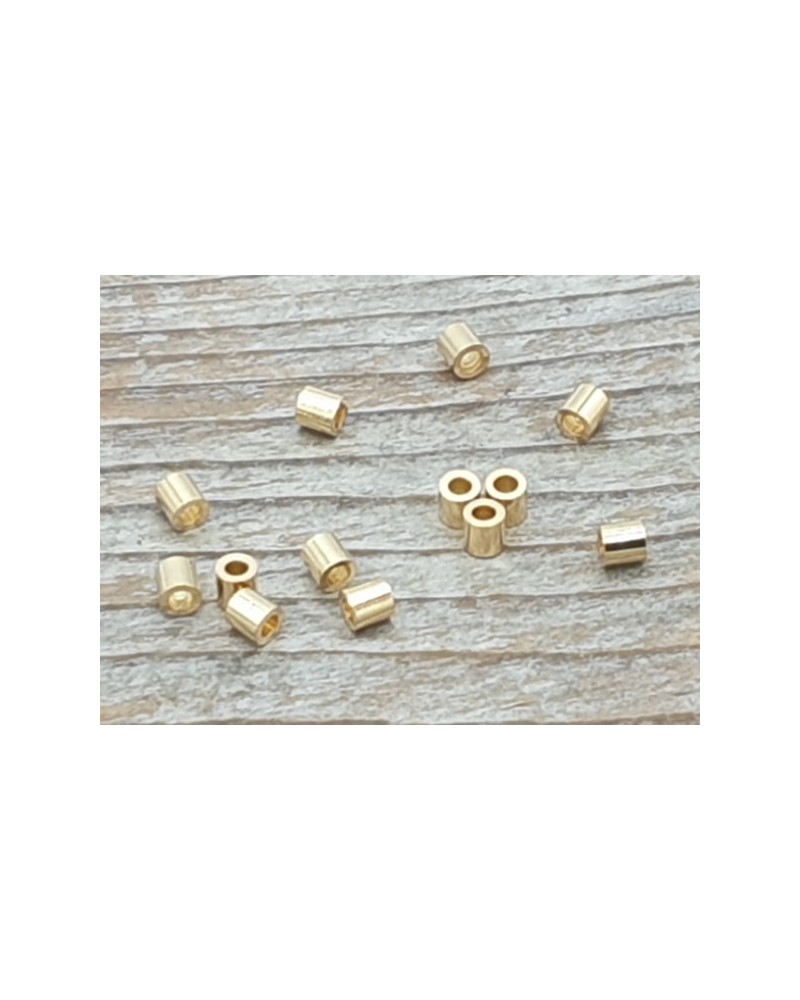 Zwischenteil, Röhrchen 2x2mm, Edelstahl gold