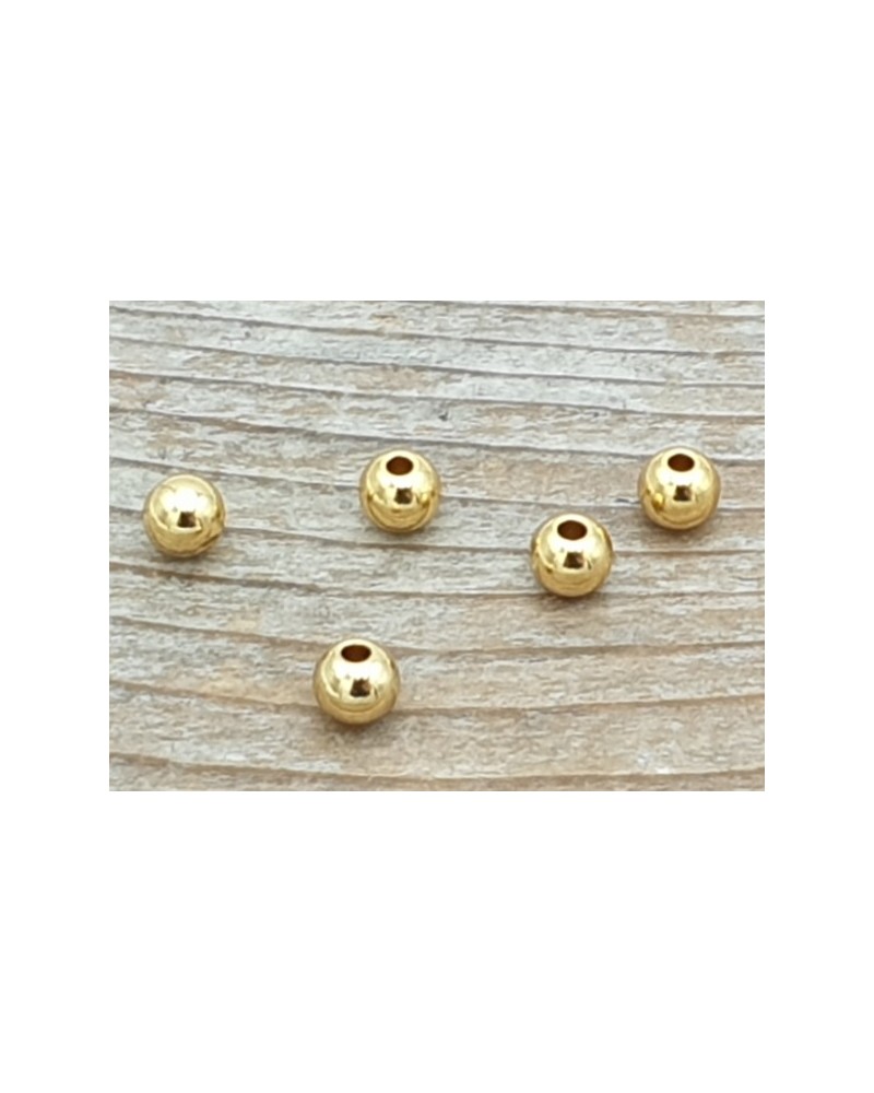Zwischenteil, Kugel 4mm, Edelstahl gold