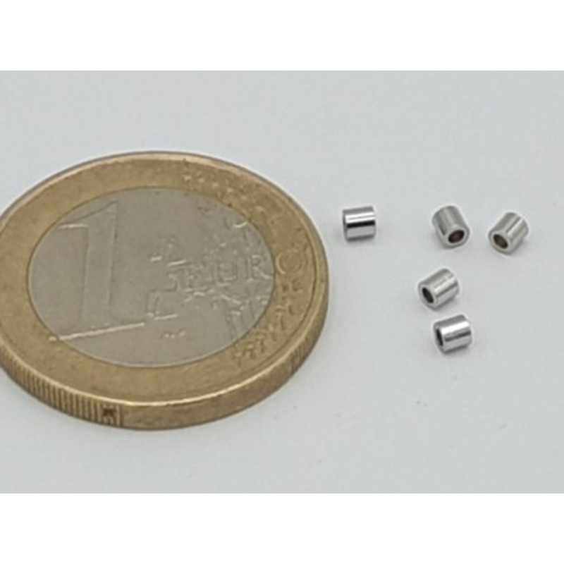 Zwischenteil, Röhrchen 2x2mm, Edelstahl