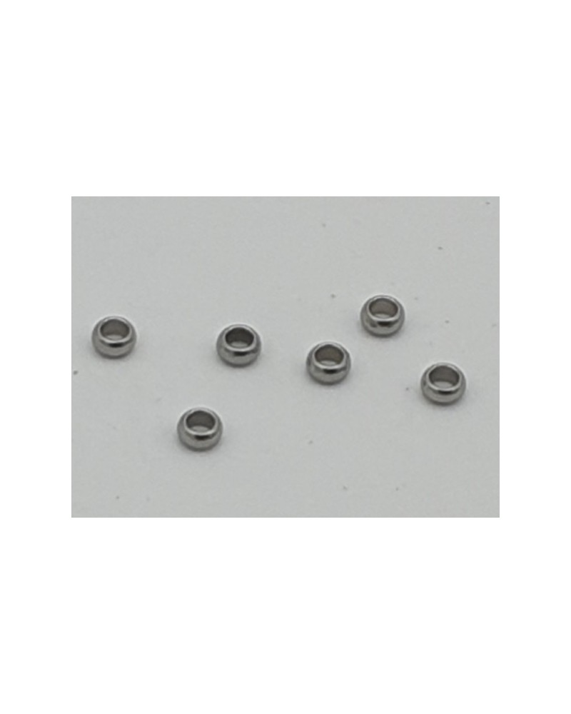 Zwischenteil, Perle 2x1mm, Edelstahl