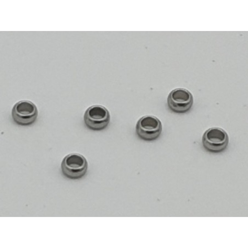 Zwischenteil, Perle 2x1mm, Edelstahl