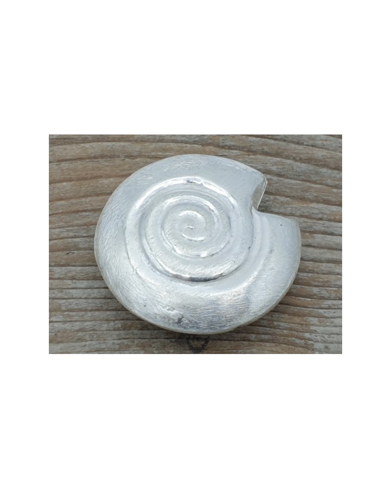 Zwischenteil, Schnecke 40mm, Metall versilbert