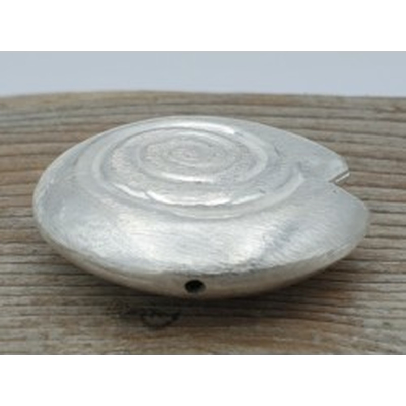 Zwischenteil, Schnecke 40mm, Metall versilbert 2
