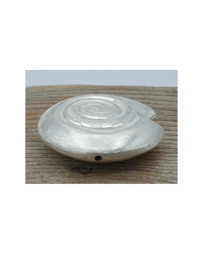 Zwischenteil, Schnecke 40mm, Metall versilbert