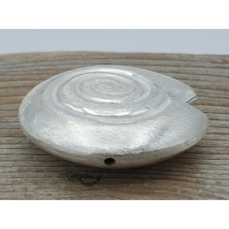 Zwischenteil, Schnecke 40mm, Metall versilbert