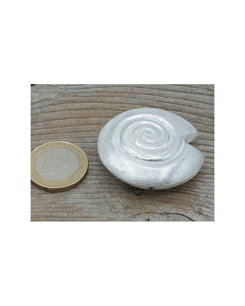 Zwischenteil, Schnecke 40mm, Metall versilbert