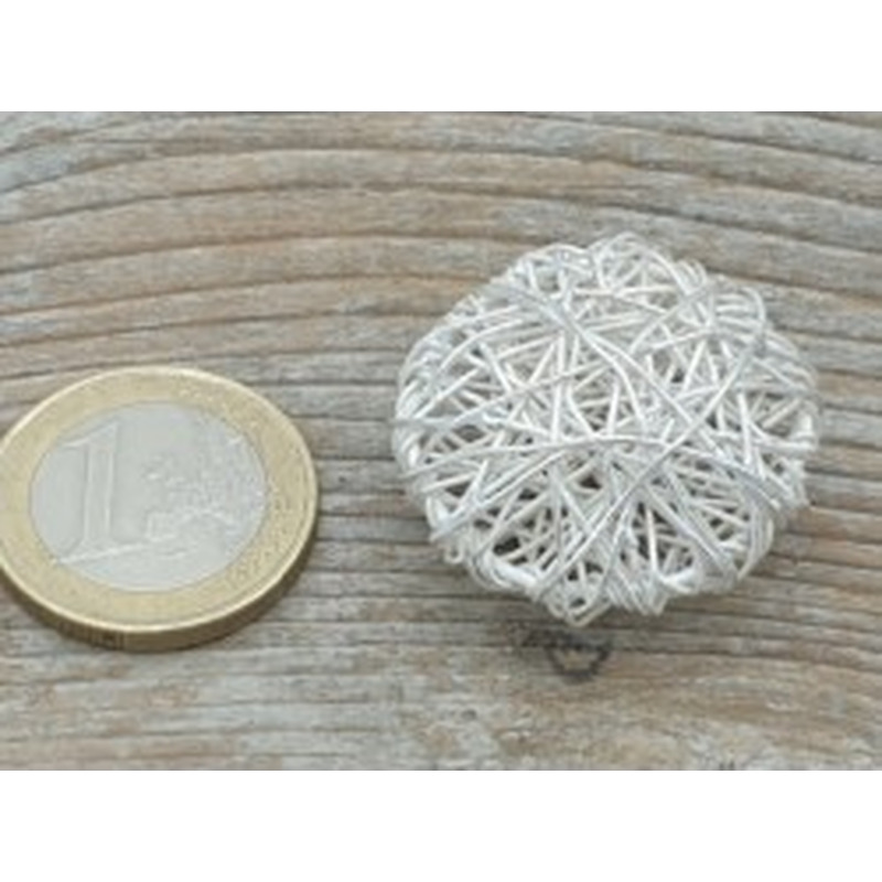 Zwischenteil, Netz 30mm, Metall versilbert 2