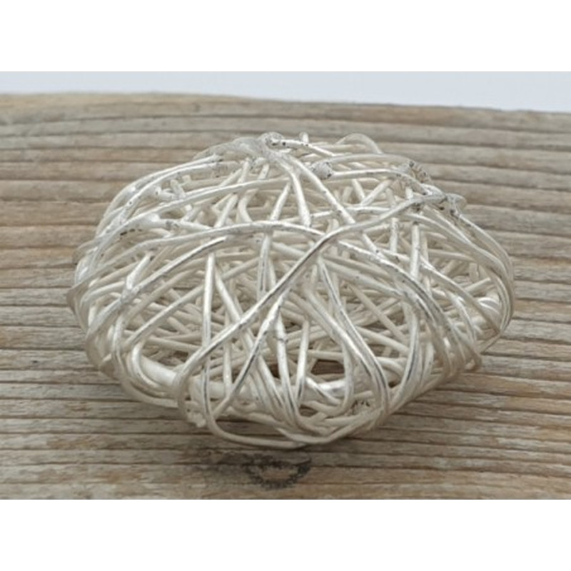 Zwischenteil, Netz 30mm, Metall versilbert