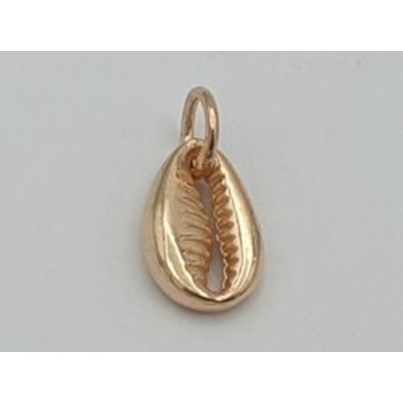 Kauri Muschel 11mm, 925 Silber vergoldet