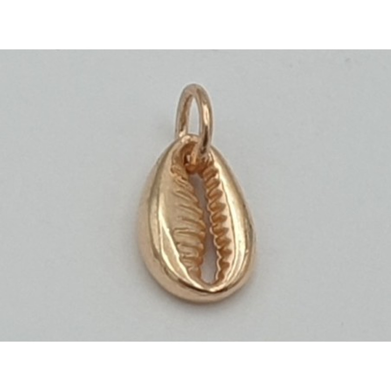 Kauri Muschel 11mm, 925 Silber vergoldet
