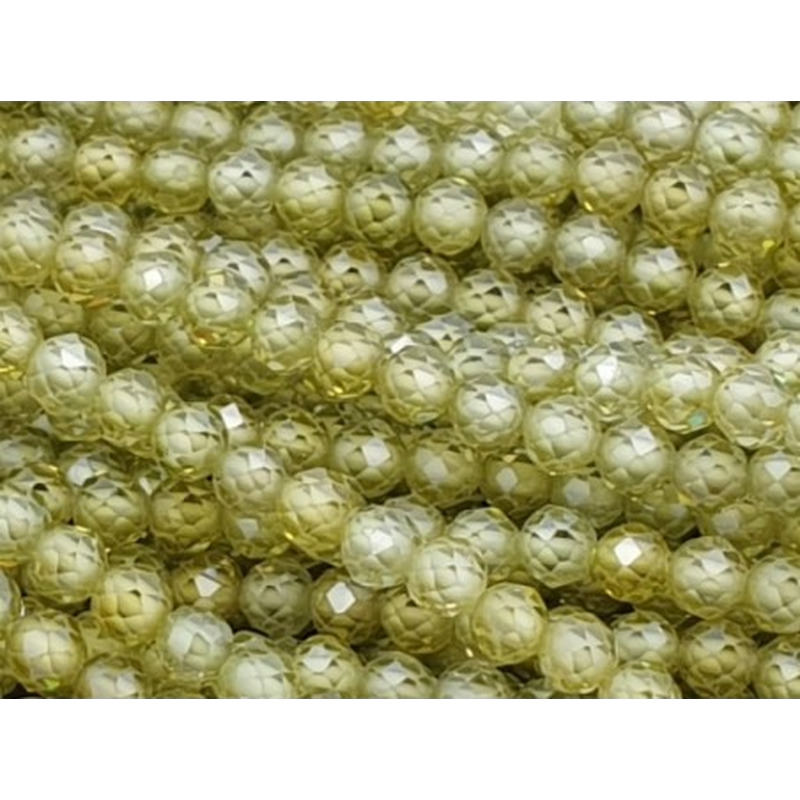 Zirkonkette-stark funkelnd-facettiert 3mm