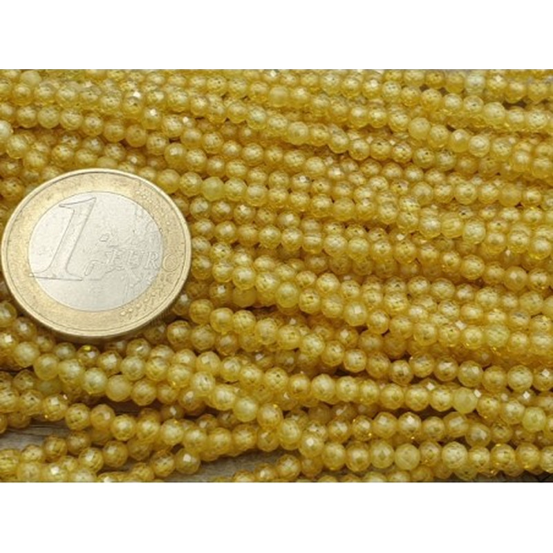 Zirkonkette-stark funkelnd-facettiert 3mm