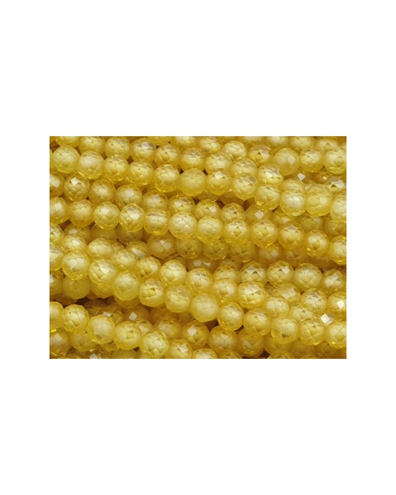 Zirkonkette-stark funkelnd-facettiert 3mm