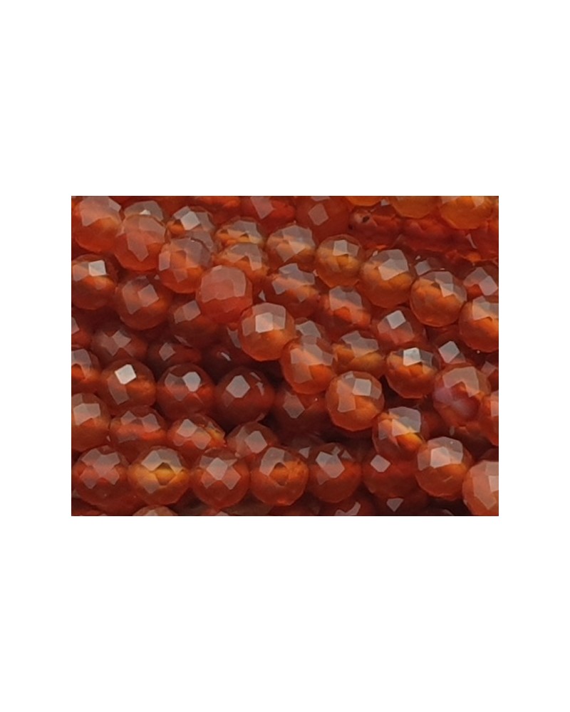 Carneolkette facettiert 4mm