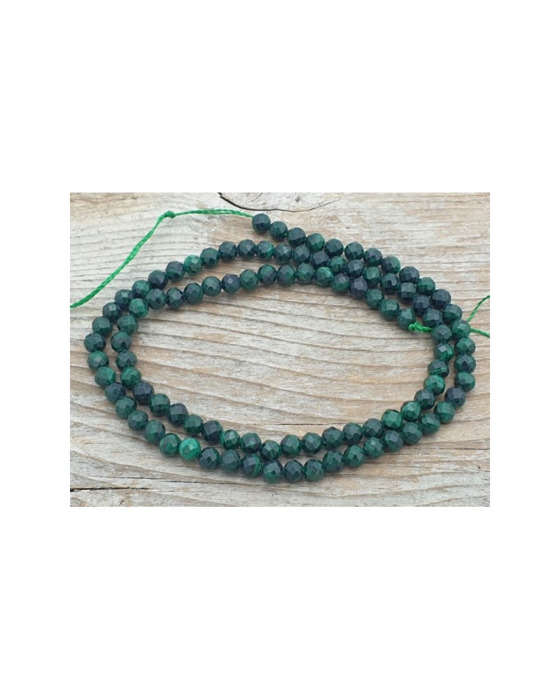Malachitkette 4mm facettiert