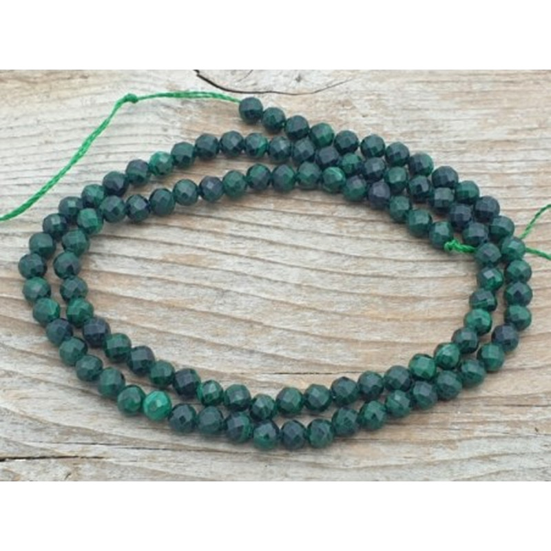 Malachitkette 4mm facettiert