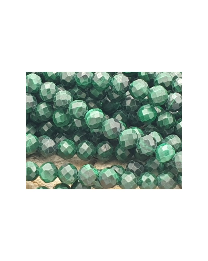Malachitkette 4mm facettiert