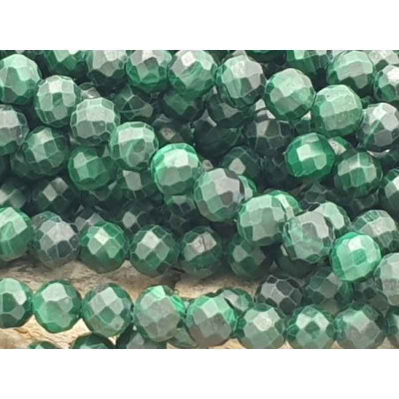 Malachitkette 4mm facettiert
