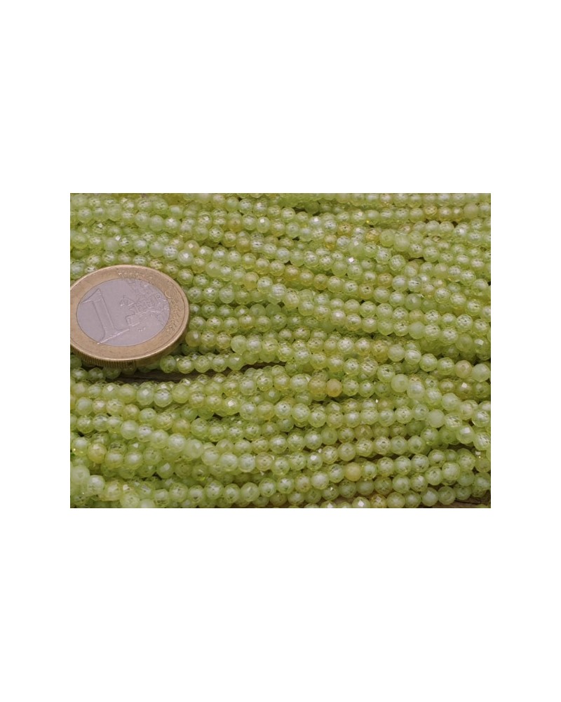 Zirkonkette-stark funkelnd-facettiert 3mm