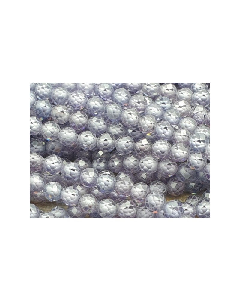 Zirkonkette-stark funkelnd-facettiert 4mm
