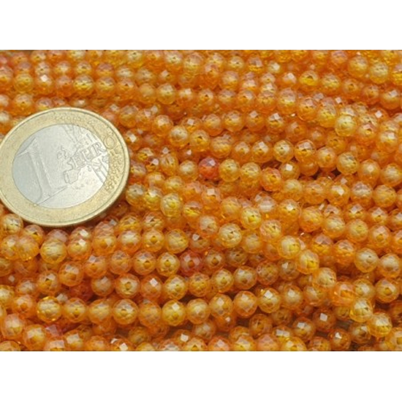 Zirkonkette-stark funkelnd-facettiert 4mm