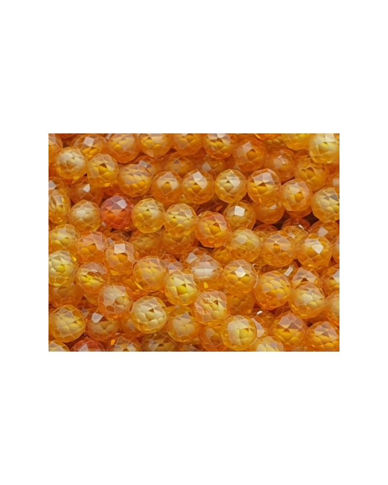 Zirkonkette-stark funkelnd-facettiert 4mm