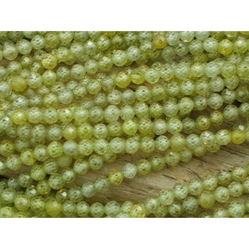 Zirkonkette-stark funkelnd-facettiert 4mm