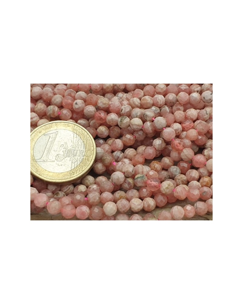 Rhodochrositkette facettiert 4mm