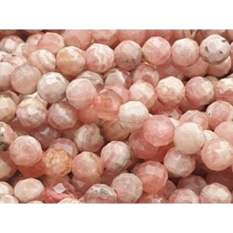 Rhodochrositkette facettiert 4mm