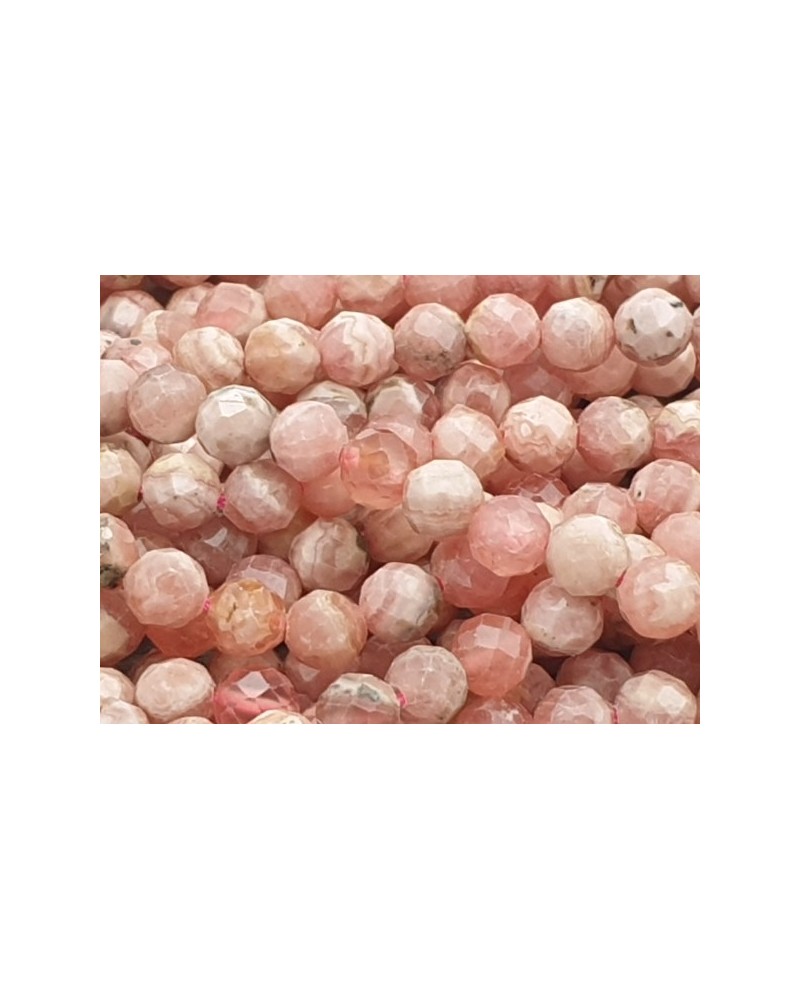 Rhodochrositkette facettiert 4mm