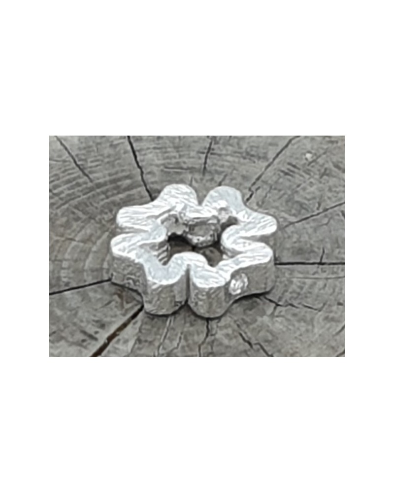 Zwischenteil, Kleeblatt 8x2mm, 925 Silber