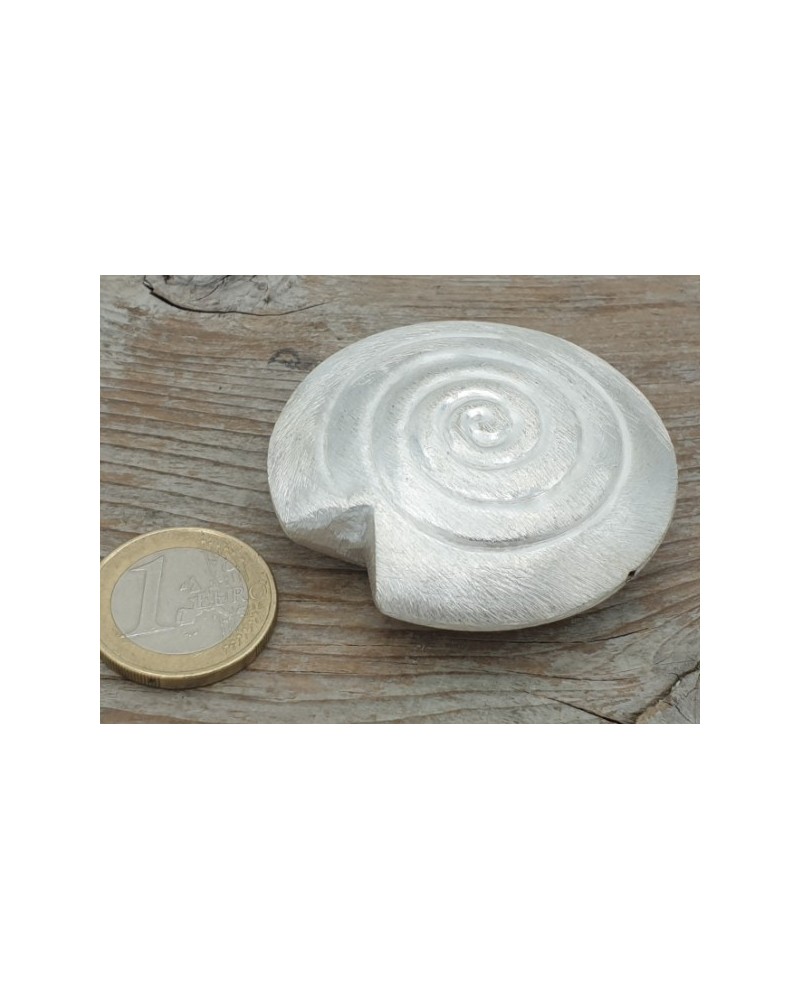 Zwischenteil, Schnecke 50mm, Metall versilbert