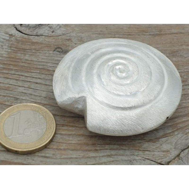 Zwischenteil, Schnecke 50mm, Metall versilbert