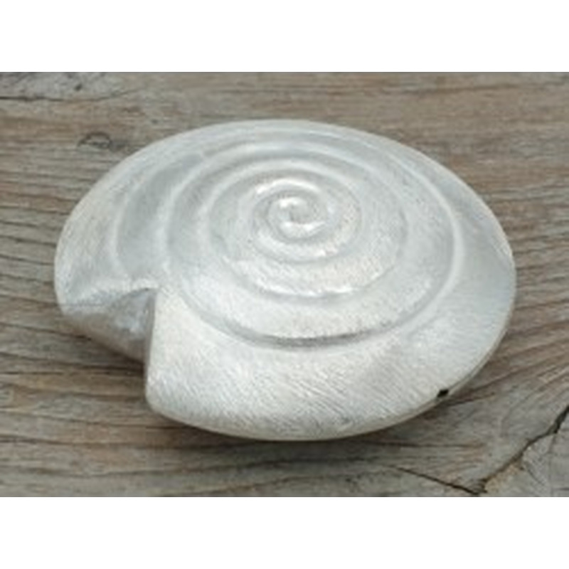 Zwischenteil, Schnecke 50mm, Metall versilbert
