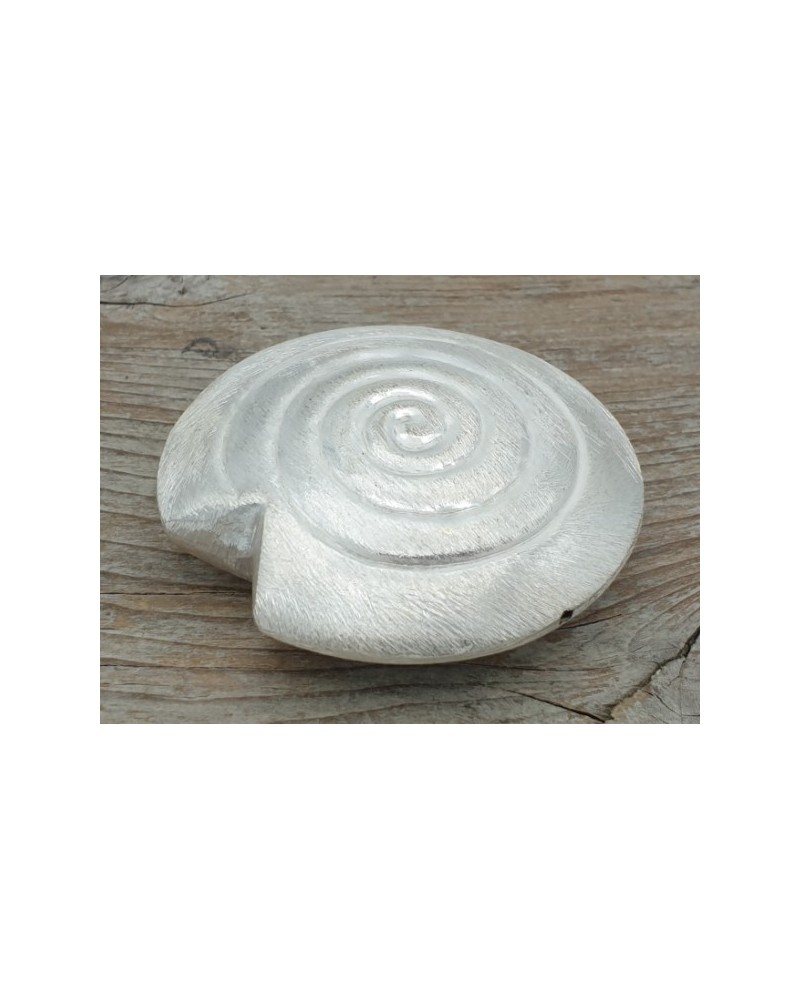 Zwischenteil, Schnecke 50mm, Metall versilbert