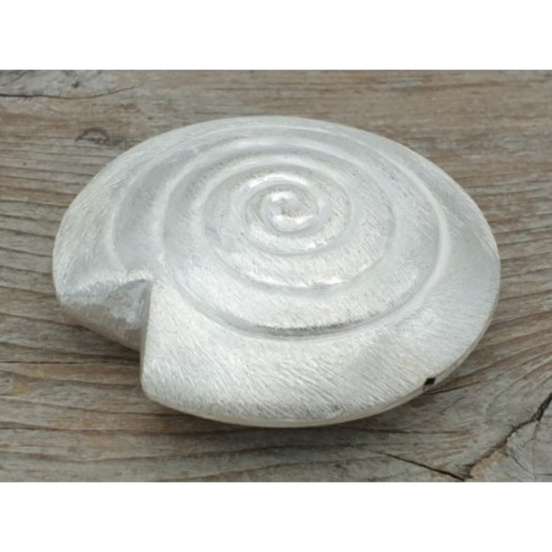 Zwischenteil, Schnecke 50mm, Metall versilbert
